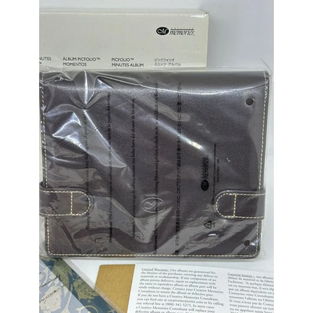 Creative Memories Picfolio Mini Album Photo‎ Pages Brown Leather-Look NEW SEALED
